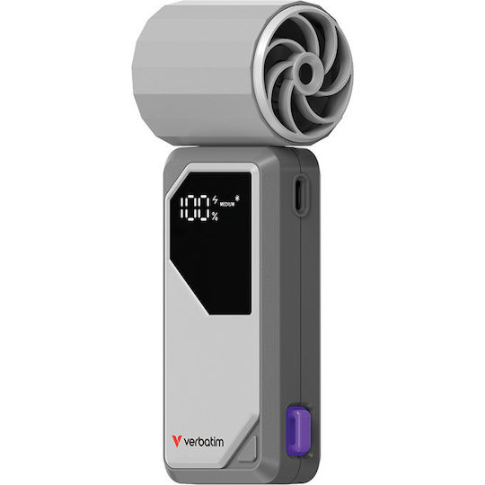 Verbatim Cool N Go Air Jet Handheld Ventilator Elektrisch Ohne Flügel 6W Grau