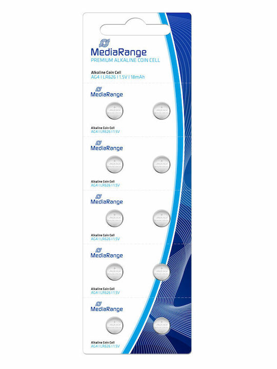 MediaRange Ag4 Αλκαλικές Μπαταρίες Ρολογιών LR66 1.5V 10τμχ