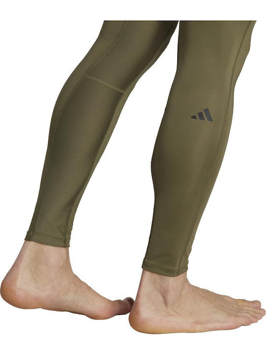 adidas Techfit Мъжки Спортни Клинове Компресия Дълга Зелен