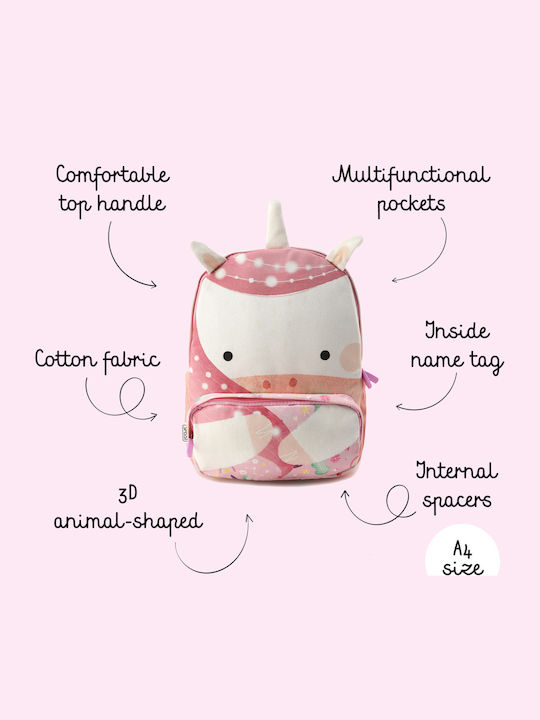 Sassi Junior Unicorn Unicorn Σχολική Τσάντα Πλάτης Νηπιαγωγείου Πολύχρωμη με Θήκη για Παγούρι