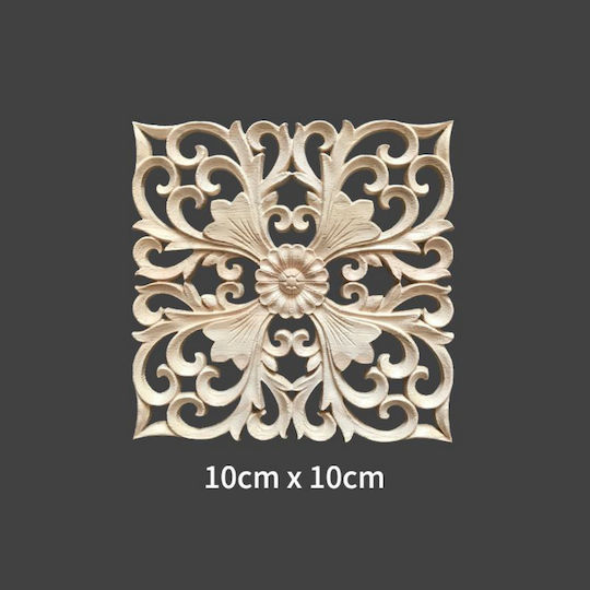 Ξυλόγλυπτο Ατόφιο Ξύλο 10x10cm Dhw-624