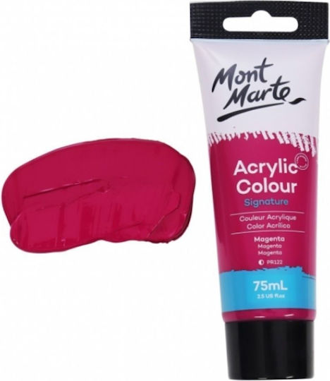 Mont Marte Signature Acrylic Colour Ακρυλικό Χρώμα Ζωγραφικής 13 Magenta 75ml