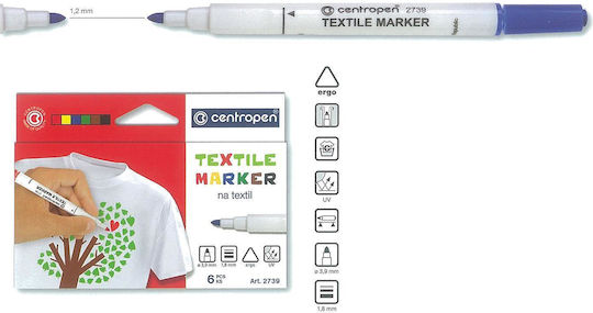 Toy Color Χρωμα Υφασμα 6 Χρωματα 25ml Kreable Ασσορτι