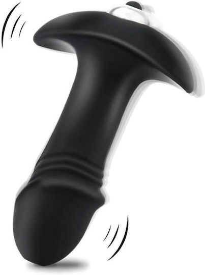 Smd Vibe Arrow Single Speed Butt Plug Removable Vibrating Bullet Πρωκτική Σφήνα Bullet Δονητή 9cm Black