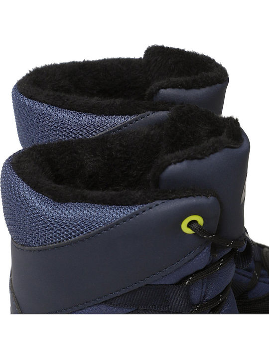 Kids Snow Boots with Laces Blue