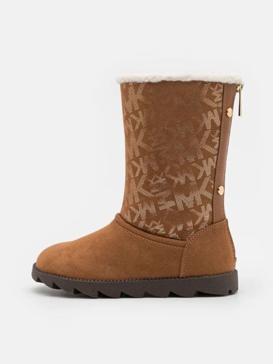 Kids Boots with Zipper Brown