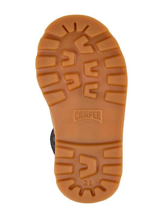 BRUTUS Kids Boots from Patent Leather with Zipper Gray