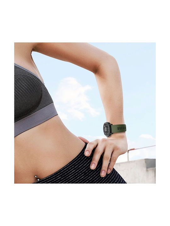 Garmin Quatix 5 Sapphire 22mm Δίχρωμο Αθλητικό Μπρασελέ Σιλικόνης Schwarz+Rot