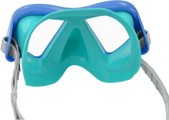 Bestway Tech Pro Taucher Maske Silikon mit Schnorchel Blau