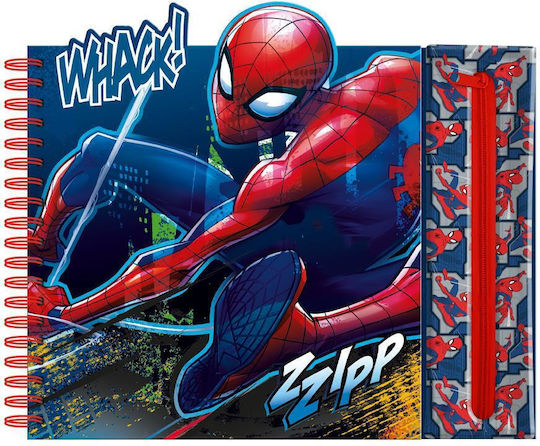 Комплект Тетрадка За Дейности С Отделящ Се Несесер Spiderman 28x25x2см