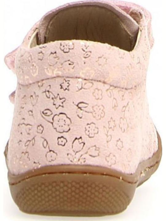 Ghete Copii din Suede cu Velcro Roz