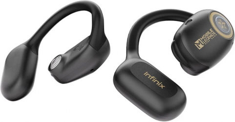 Infinix ZLoop 3 XEO2P Offenes Ohr Bluetooth-Freisprecheinrichtung Kopfhörer mit Ladeetui Schwarz