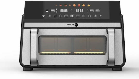 Fagor Heißluftfritteuse mit Doppel-Abnehmbarer Korb 11Es Schwarz FG10AF