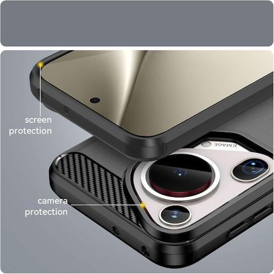 Back Cover Silicon Negru (Huawei Pura 70 Ultra)