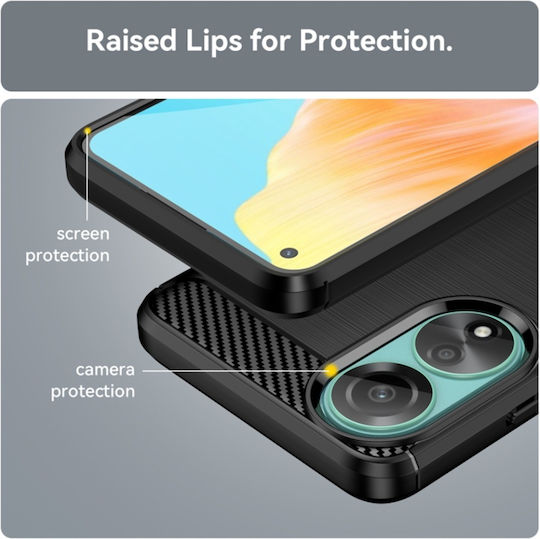 Back Cover Silicon Negru (Oppo A78 4G - Oppo A78 4G)