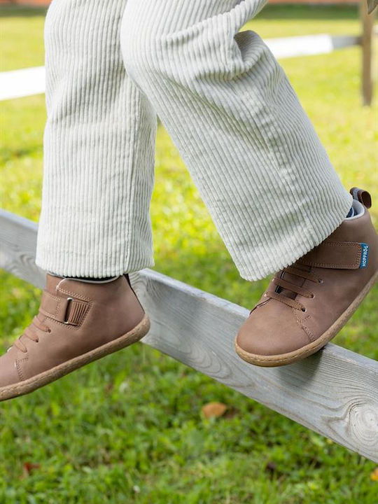 Παιδικά Μποτάκια Barefoot με Σκρατς Μπεζ