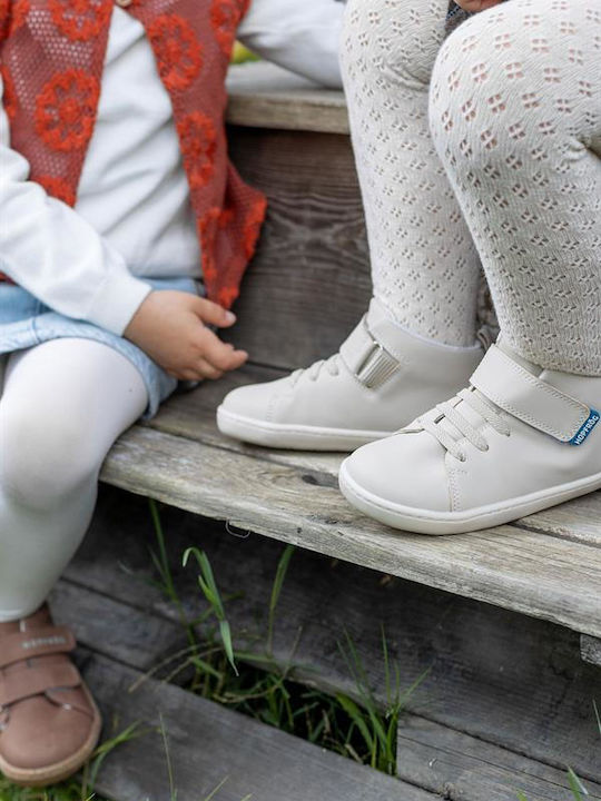 Παιδικά Μποτάκια Barefoot με Σκρατς Μπεζ