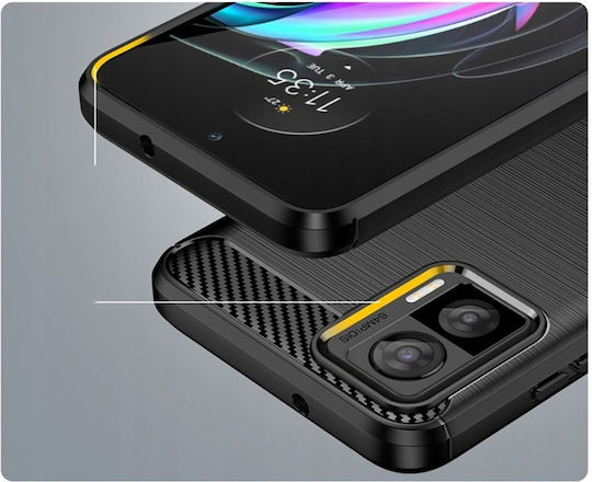 Umschlag Rückseite Silikon Schwarz (Motorola Edge 30)