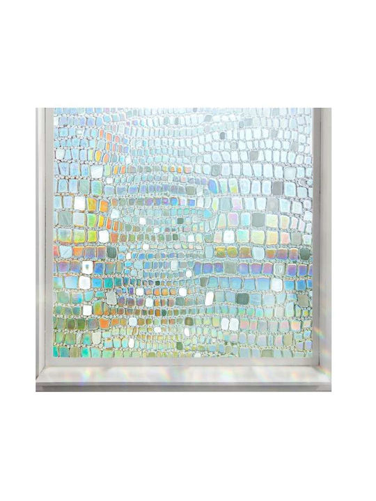 Folie de geam decorativă statică pentru intimitate și protecție solară tip vitraliu 90 x 200cm