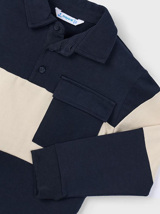 Kids' Polo Long Sleeve Dark Blue