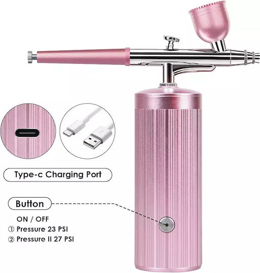Αερογράφος Airbrush System με Δοχείο 10ml και Κομπρεσέρ Μπεκ 0.3mm Πίεση 1.9bar Μπαταρίας