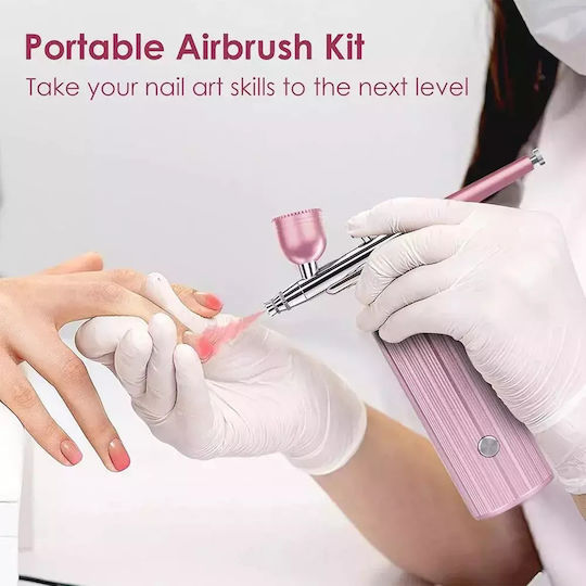 Αερογράφος Airbrush System με Δοχείο 10ml και Κομπρεσέρ Μπεκ 0.3mm Πίεση 1.9bar Μπαταρίας