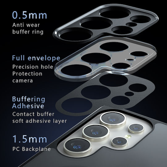 Techsuit Umschlag Rückseite Silikon Schwarz (Galaxy S24 Ultra)