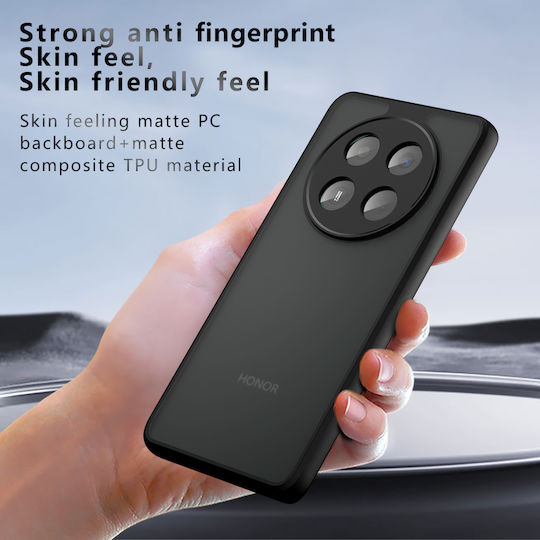 Techsuit Umschlag Rückseite Silikon Schwarz (Honor Magic7 Pro)