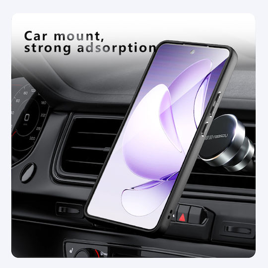 Techsuit Umschlag Rückseite Silikon Schwarz (Oppo A5 Pro)