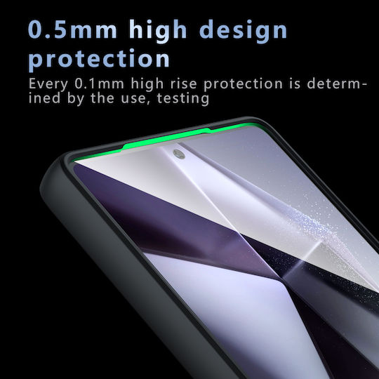 Techsuit Umschlag Rückseite Silikon Schwarz (Galaxy S25 Ultra,Samsung S25 Ultra)