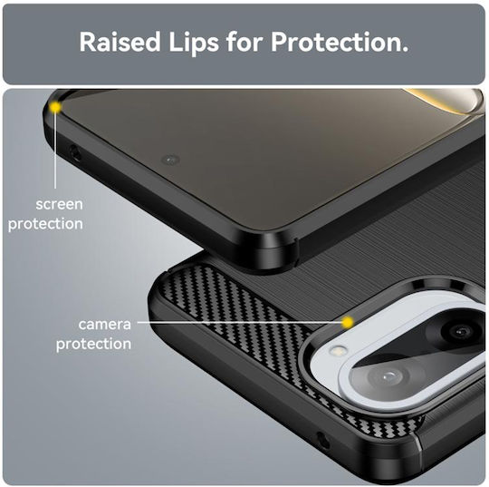 Techsuit Carbon Bumper Σιλικόνης / Πλαστικό Μαύρο (OnePlus Nord CE5)