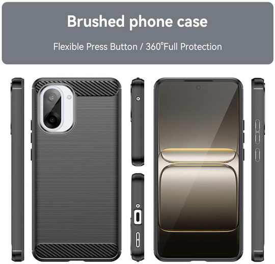 Techsuit Carbon Bumper Σιλικόνης / Πλαστικό Μαύρο (OnePlus Nord CE5)