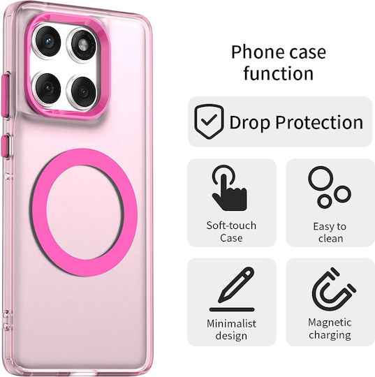 Techsuit Umschlag Rückseite Kunststoff / Silikon Rosa (Motorola Edge 60 Fusion)