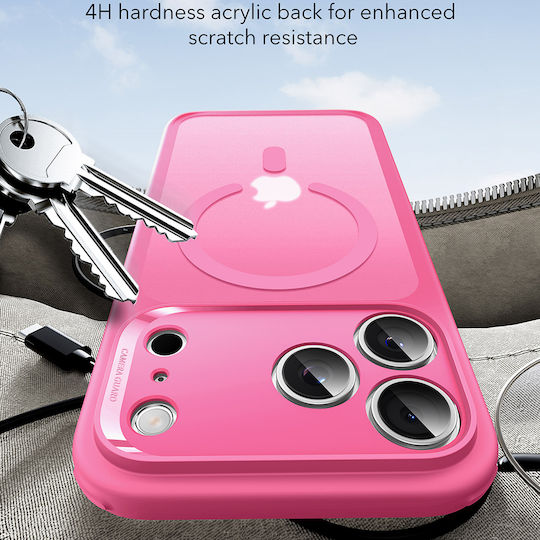 ESR Classic Hybrid Halolock Umschlag Rückseite Silikon Rosa (iPhone 17 Pro)