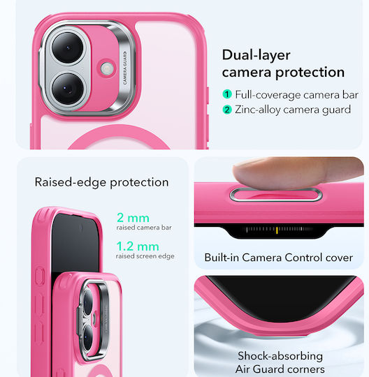 ESR Classic Hybrid Halolock Kickstand Umschlag Rückseite Metallisch Rosa (iPhone 17)