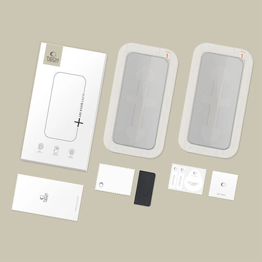 Tech-protect Quick Set Spy+ 2er Pack Für iPhone 13 13 Pro 14 16e Datenschutz