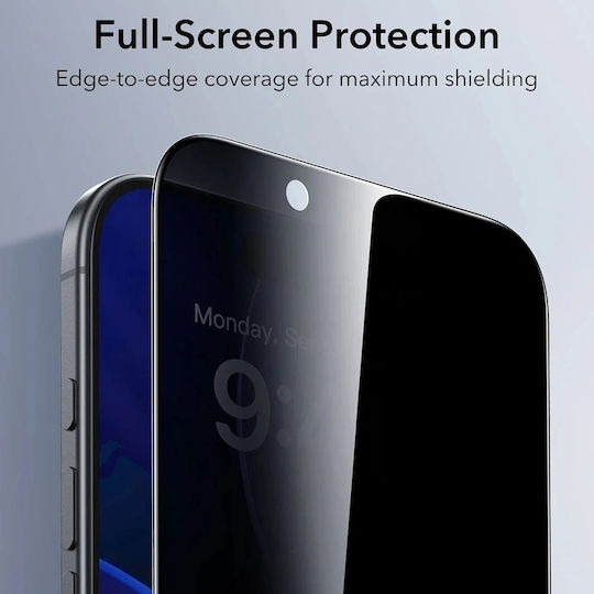 ESR Ultrafit Privatsphäre Gehärtetes Glas 3Stück Schwarz (iPhone Air)