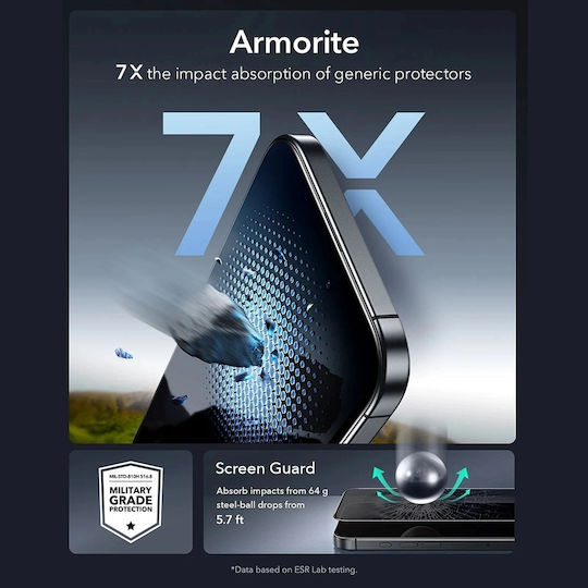 ESR Armorite Privacy Screen Protector 3pcs Black (iPhone 17 / 17 Pro / 16 Pro)