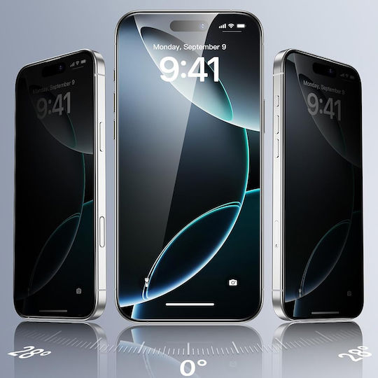 ESR Black Privatsphäre Gehärtetes Glas 3Stück Schwarz (iPhone 17 Pro Max / iPhone 17 Pro / iPhone 16 Pro Max)