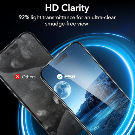 ESR Black Privatsphäre Gehärtetes Glas 3Stück Schwarz (iPhone 17 / 17 Pro / 16 Pro)