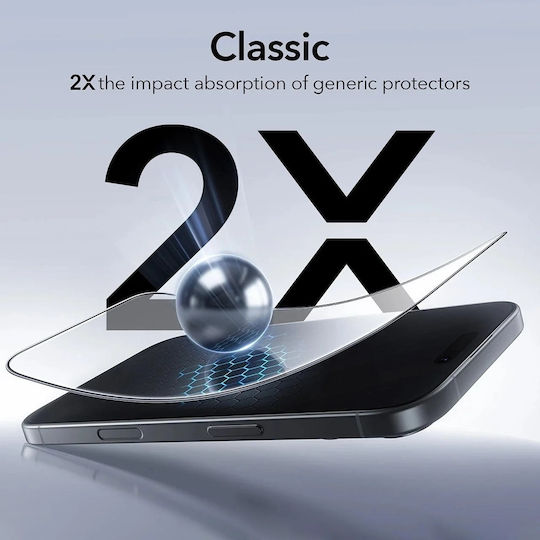 ESR Ultrafit Tempered Glass 3pcs (iPhone 17 / 17 Pro / 16 Pro)