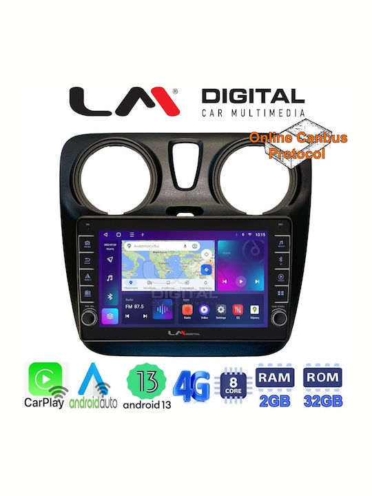 LM Digital Car Audio System for Renault Dokker Dacia Dokker 2012 > (Bluetooth/USB/WiFi/GPS/Apple-Carplay/Android-Auto) with Touch Screen 8"