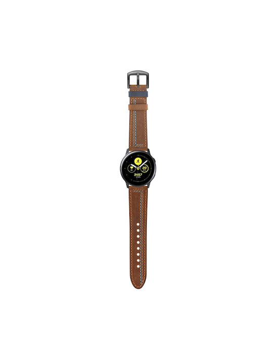 Curea Piele Albastră Cusături (Huawei Watch GT 2e)