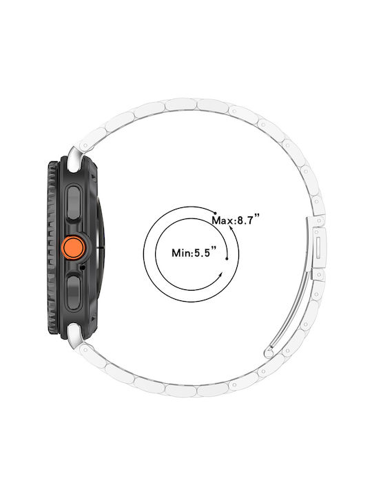Techsuit Curea Oțel inoxidabil Negru (Samsung Galaxy Watch8, Watch8 Classic)