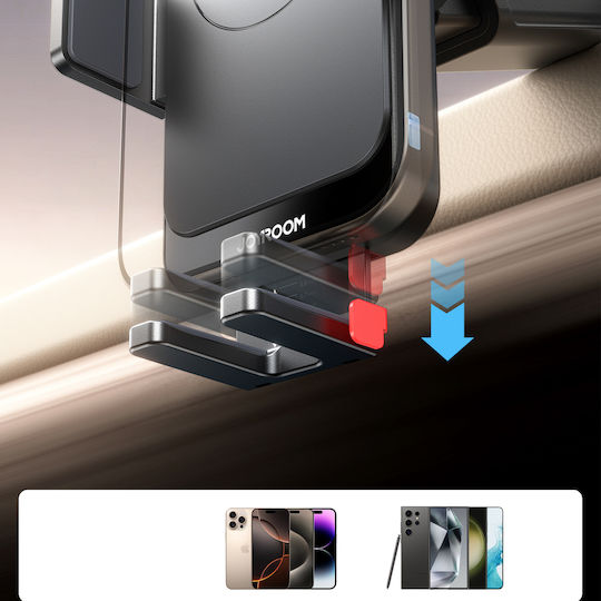 Joyroom Car Mobile Mount with Adjustable Hooks Black