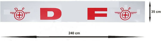 Apărătoare noroi Daf 240 cm x 35 cm alb cu logo roșu
