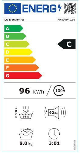 LG RH80V9AV2N Wäschetrockner 8kg mit Wärmepumpe
