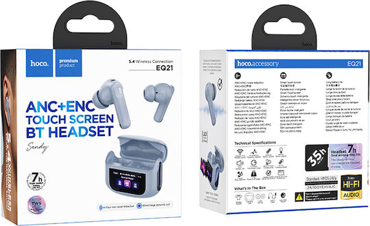 Hoco EQ21 In-ear Bluetooth Handsfree Earphones with Charging Case Blue