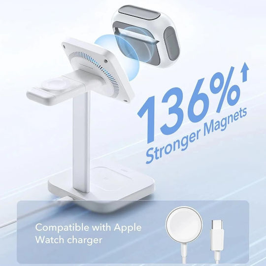 ESR Orbit Hybrid Halolock Case Plastic / Silicone in White color for Apple AirPods Pro 3