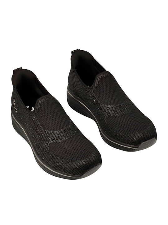 Women's Slip-Ons Made Of Synthetic Leather Black